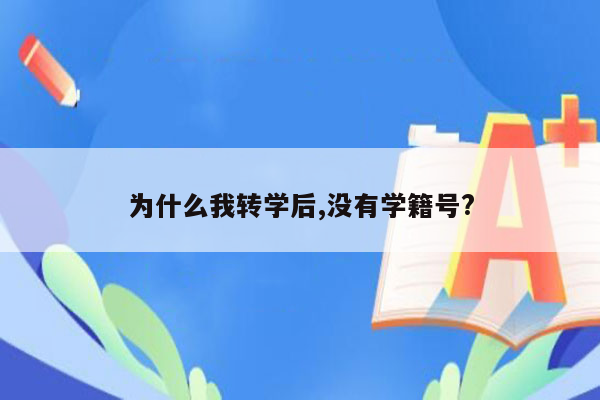 为什么我转学后,没有学籍号?