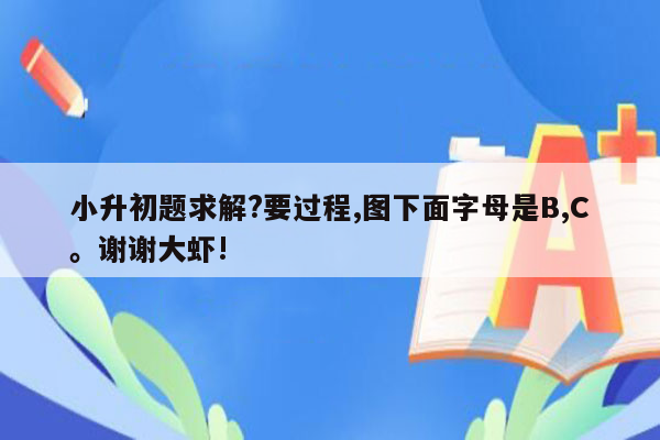 小升初题求解?要过程,图下面字母是B,C。谢谢大虾!