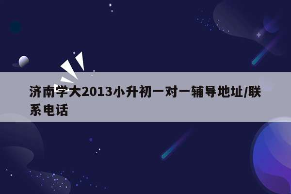 济南学大2013小升初一对一辅导地址/联系电话