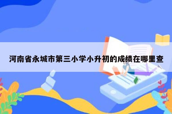 河南省永城市第三小学小升初的成绩在哪里查