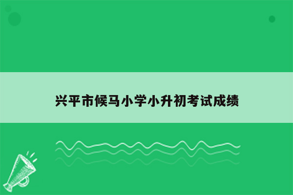 兴平市候马小学小升初考试成绩