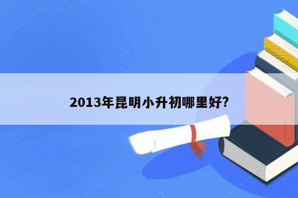 2013年昆明小升初哪里好?