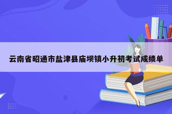 云南省昭通市盐津县庙坝镇小升初考试成绩单