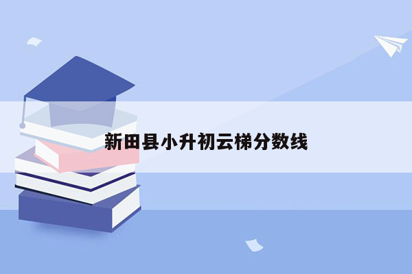 新田县小升初云梯分数线