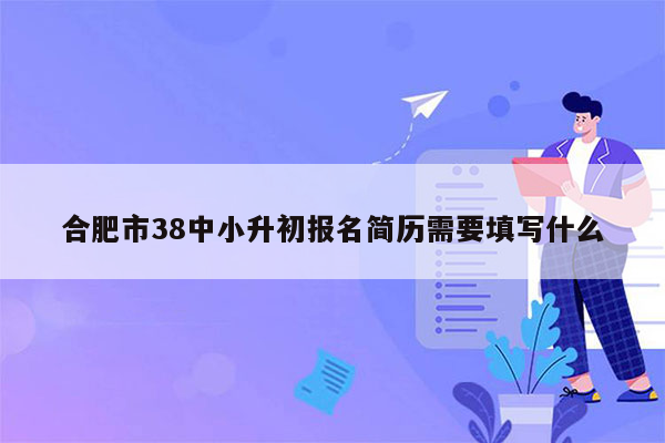 合肥市38中小升初报名简历需要填写什么