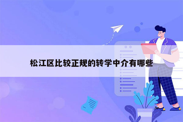 松江区比较正规的转学中介有哪些