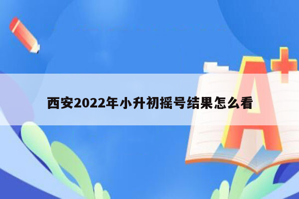 西安2022年小升初摇号结果怎么看