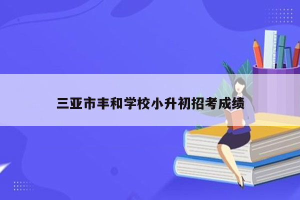 三亚市丰和学校小升初招考成绩