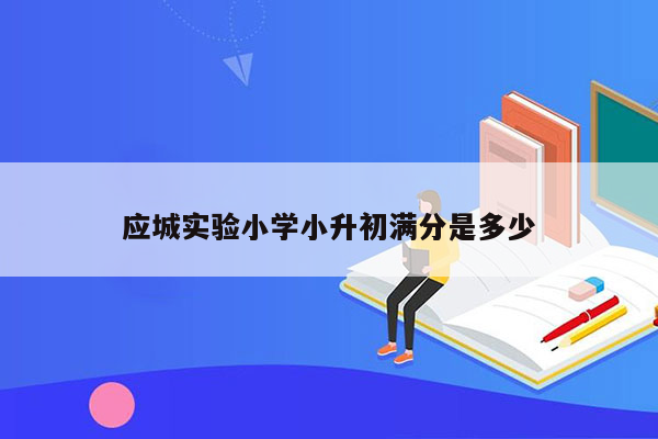 应城实验小学小升初满分是多少