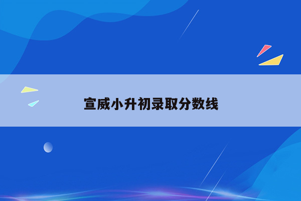 宣威小升初录取分数线