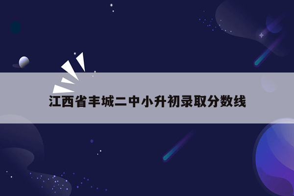 江西省丰城二中小升初录取分数线