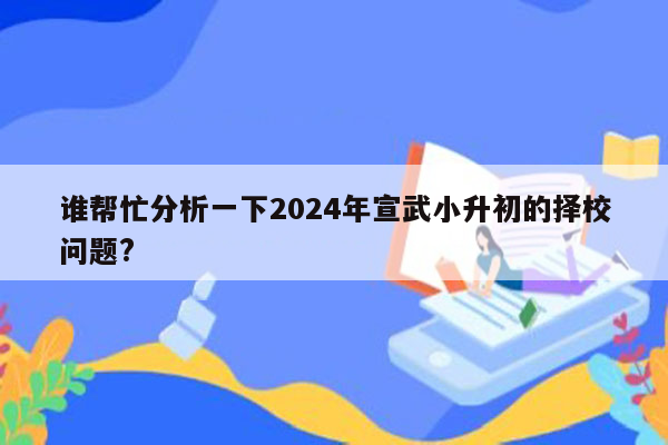 谁帮忙分析一下2024年宣武小升初的择校问题?