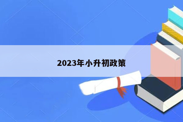 2023年小升初政策