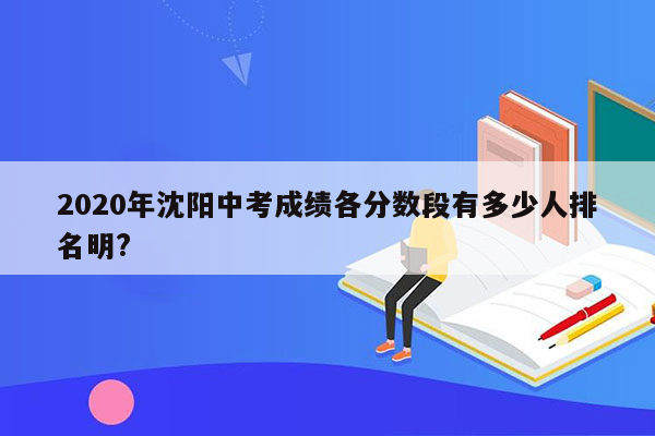 2020年沈阳中考成绩各分数段有多少人排名明?