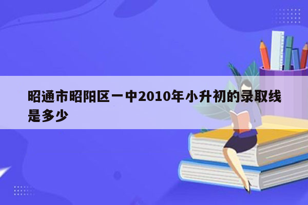 昭通市昭阳区一中2010年小升初的录取线是多少