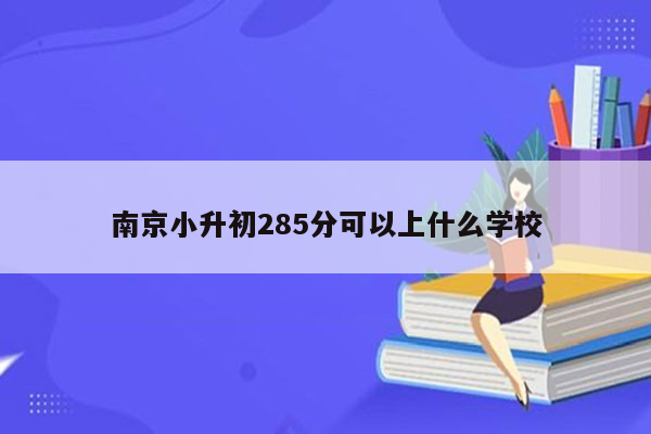 南京小升初285分可以上什么学校