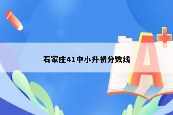 石家庄41中小升初分数线