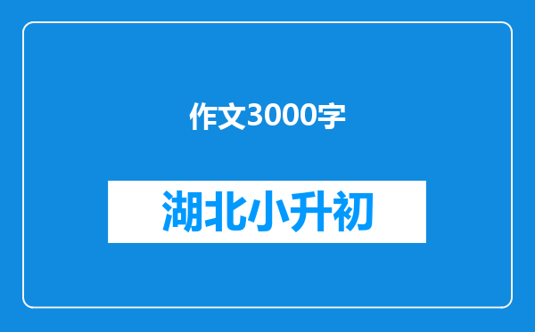 作文3000字