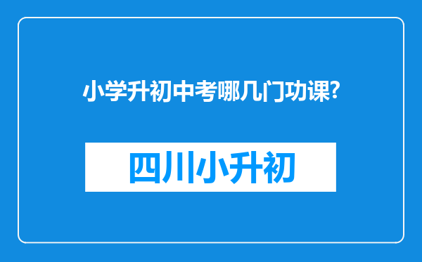 小学升初中考哪几门功课?