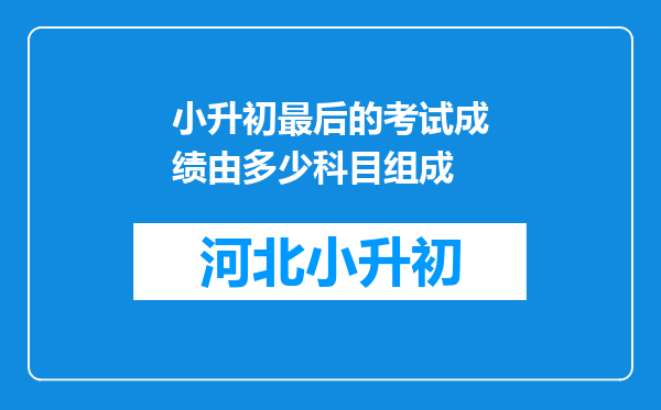 小升初最后的考试成绩由多少科目组成