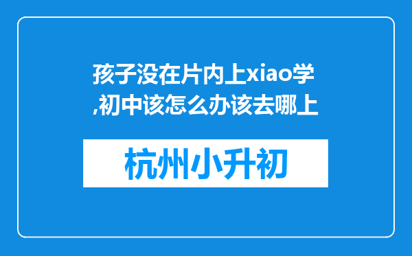 孩子没在片内上xiao学,初中该怎么办该去哪上