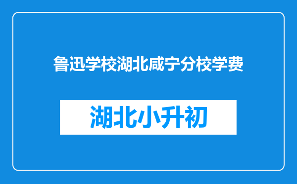 鲁迅学校湖北咸宁分校学费