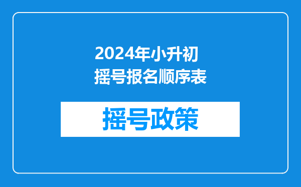 【2025年摇号大事件复盘】2024摇号家长,来长知识了!