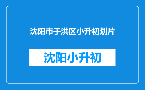 于洪区意大利风情小镇2025年小升初片区实哪个中学?