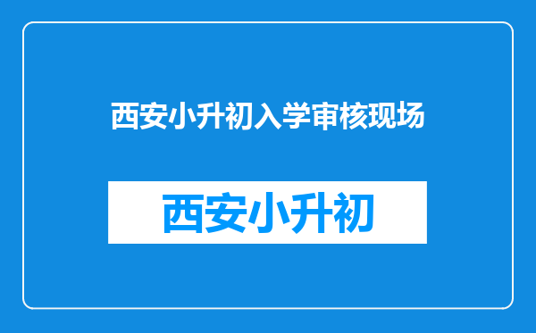 西安交大附中已报名成功,审核是人工审核还是电脑审核。