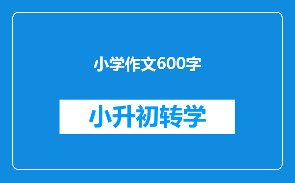 小学作文600字