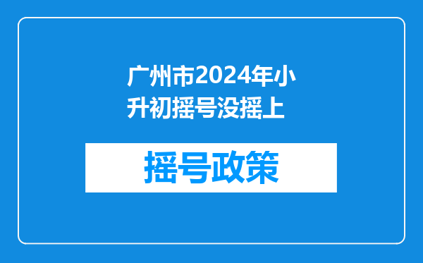 2025小升初摇号没摇上能不能补录-小升初摇号没摇上怎样补录