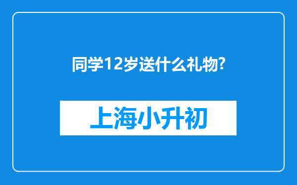 同学12岁送什么礼物?