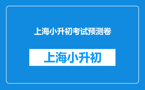 我孩子要小升初了,问下网上哪有上海本地小升初的试卷多的地方啊?