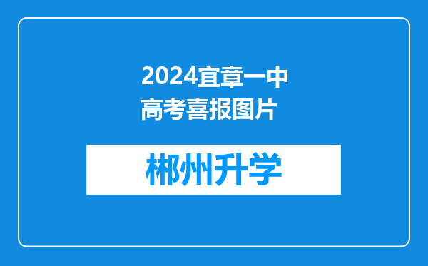 2024宜章一中高考喜报图片