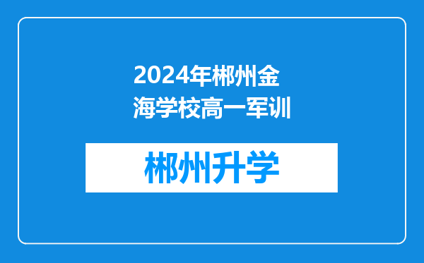 2024年郴州金海学校高一军训