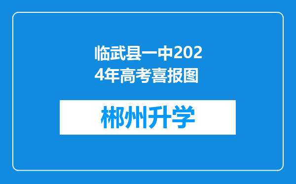 临武县一中2024年高考喜报图