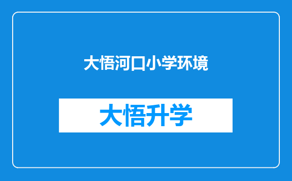 大悟河口小学环境