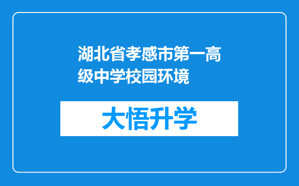 湖北省孝感市第一高级中学校园环境