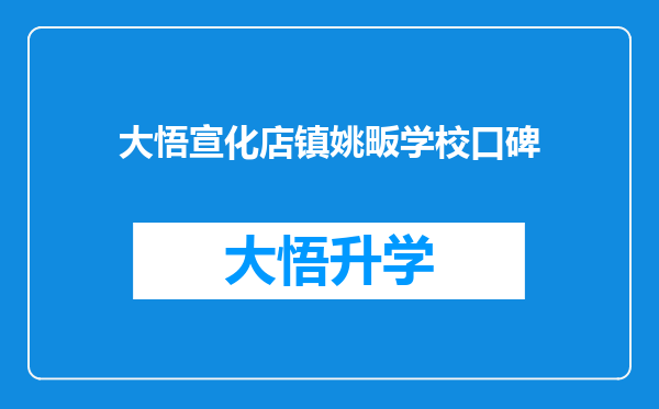 大悟宣化店镇姚畈学校口碑