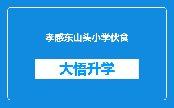 孝感东山头小学伙食