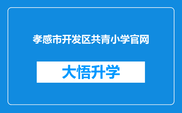 孝感市开发区共青小学官网