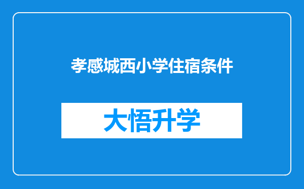 孝感城西小学住宿条件