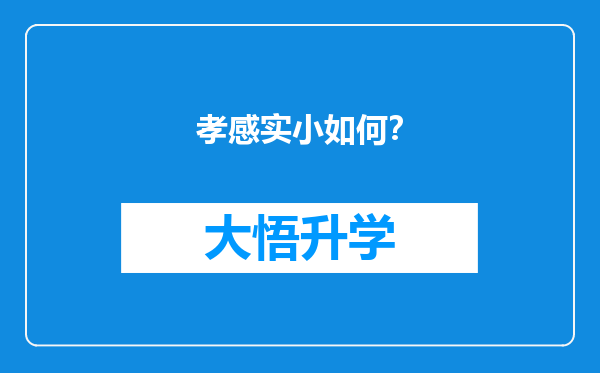 孝感实小如何？