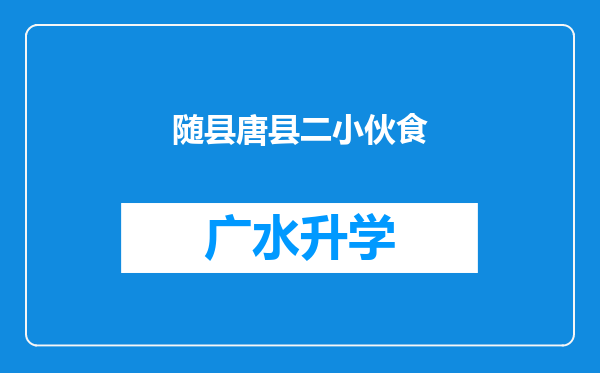 随县唐县二小伙食