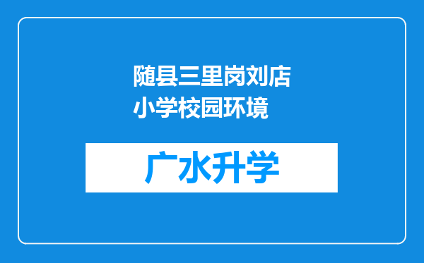 随县三里岗刘店小学校园环境