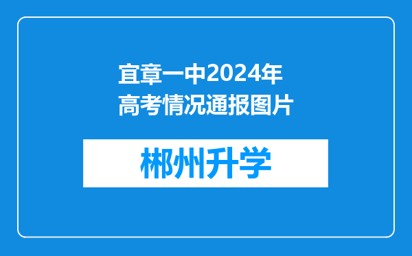 宜章一中2024年高考情况通报图片