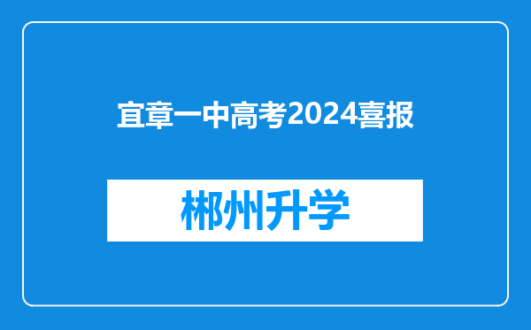 宜章一中高考2024喜报