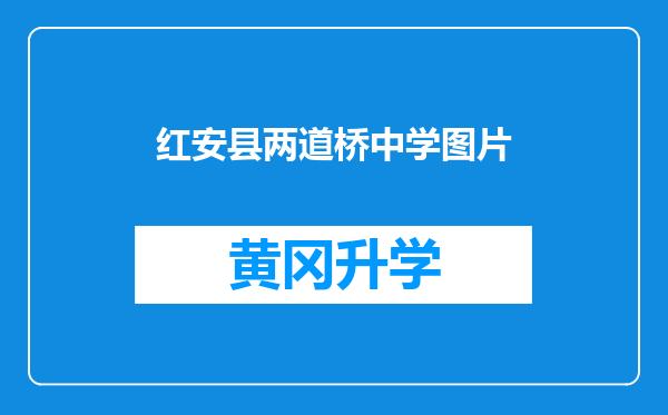 红安县两道桥中学图片