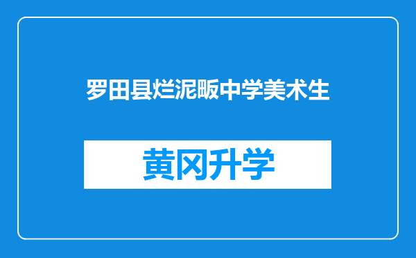 罗田县烂泥畈中学美术生