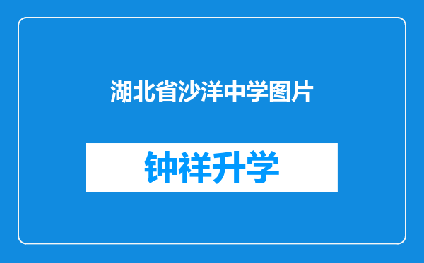 湖北省沙洋中学图片